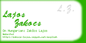 lajos zakocs business card