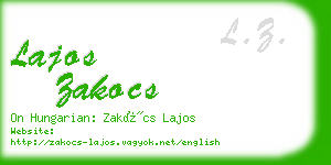 lajos zakocs business card